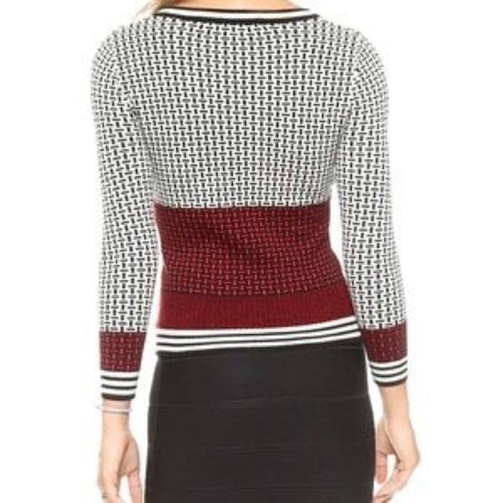 Like new 100% wool geometric jacquard sweater